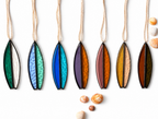 SURFBOARD — Stained Glass Surfboard Ornament — Glasatelier Claire