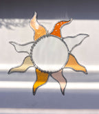 SUNDROP — Stained Glass Sun Suncatcher — Glasatelier Claire