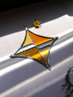 INNER COMPASS — Stained Glass Star Ornament — Glasatelier Claire