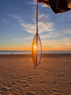 SURFBOARD — Stained Glass Surfboard Ornament — Glasatelier Claire