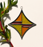 INNER COMPASS — Stained Glass Star Ornament — Glasatelier Claire