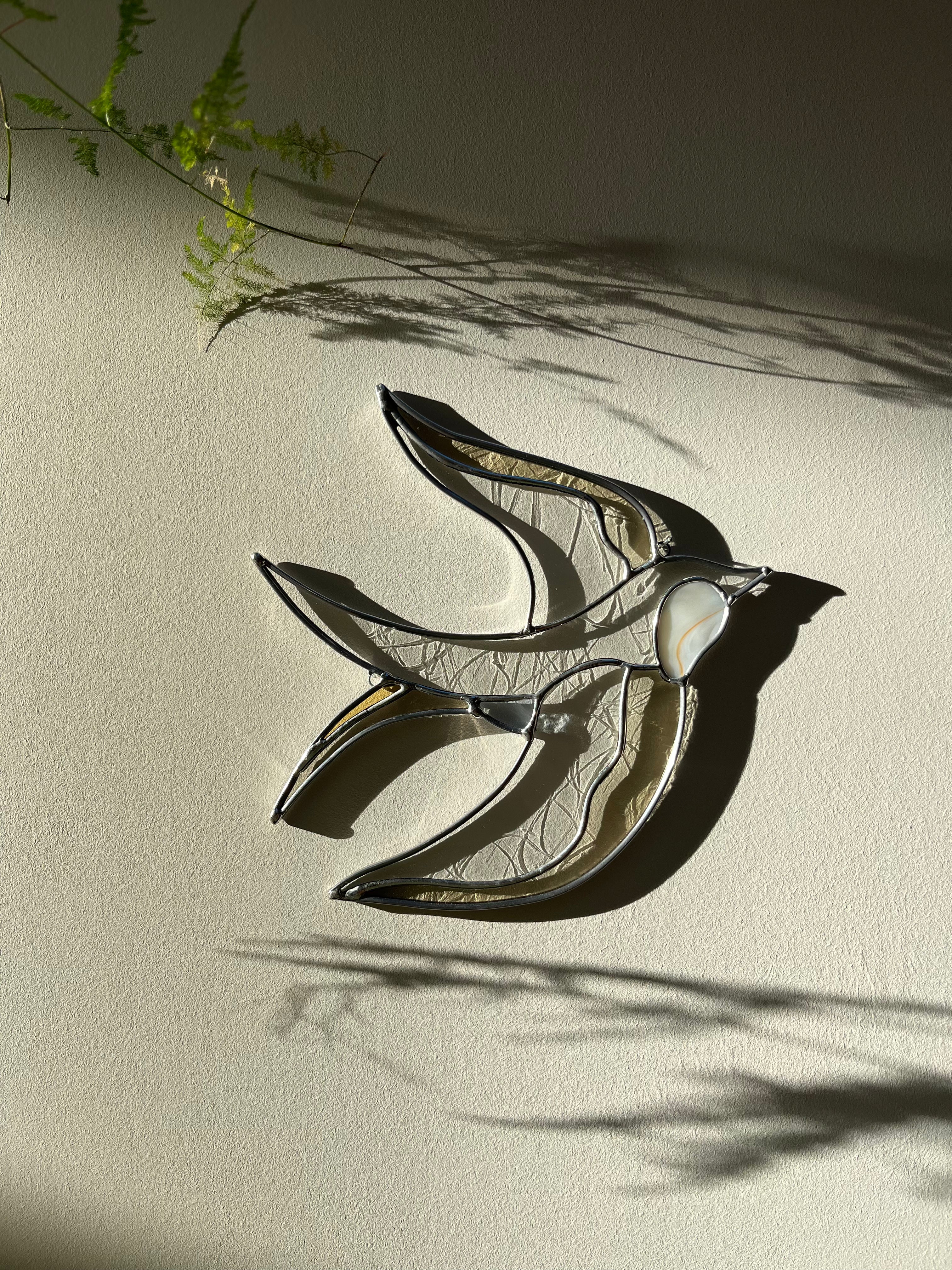 SWALLOW glass artwork
