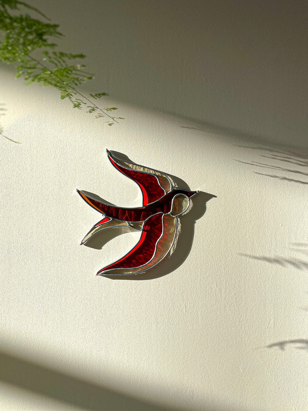 SWALLOW glass artwork