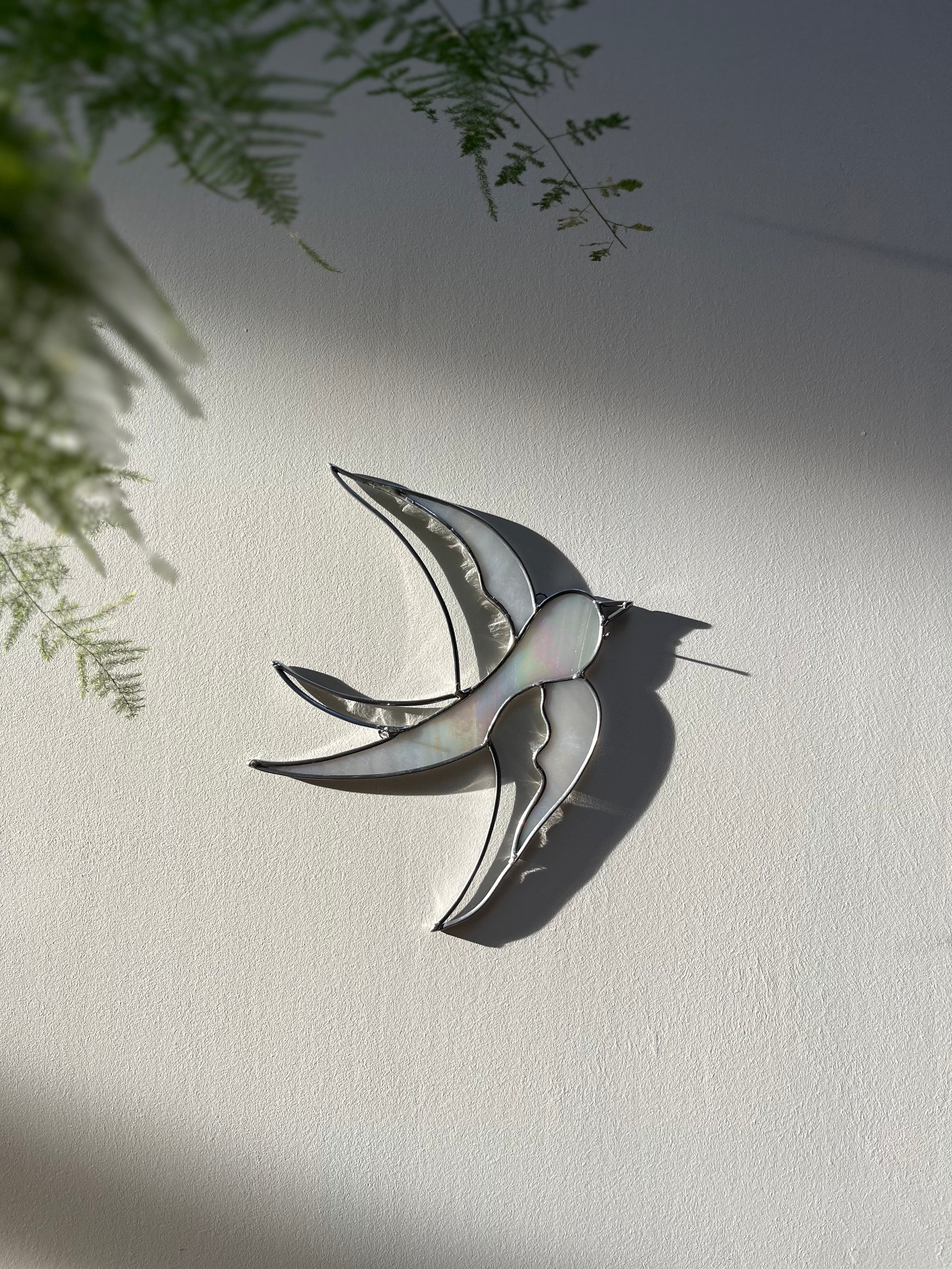 SWALLOW glass artwork