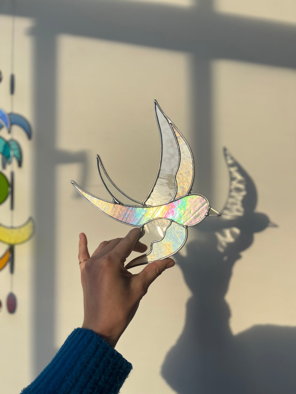 SWALLOW glass artwork