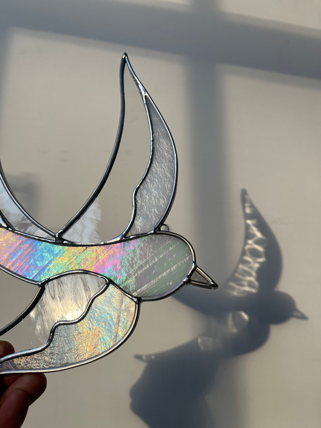 SWALLOW glass artwork