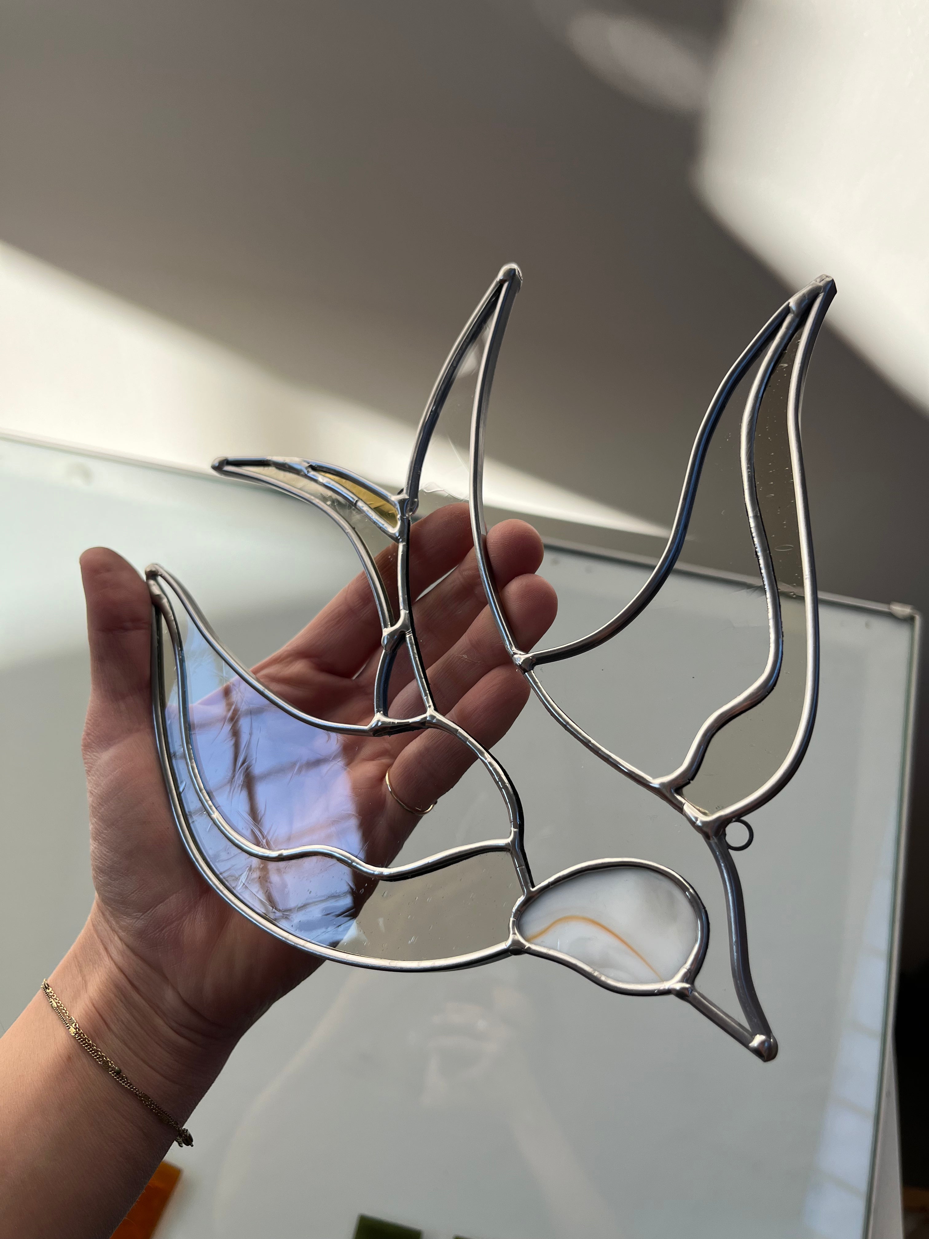 SWALLOW glass artwork