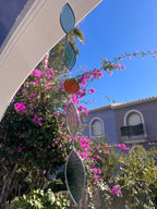 BALANCE — Stained Glass Leaf Garland — Glasatelier Claire