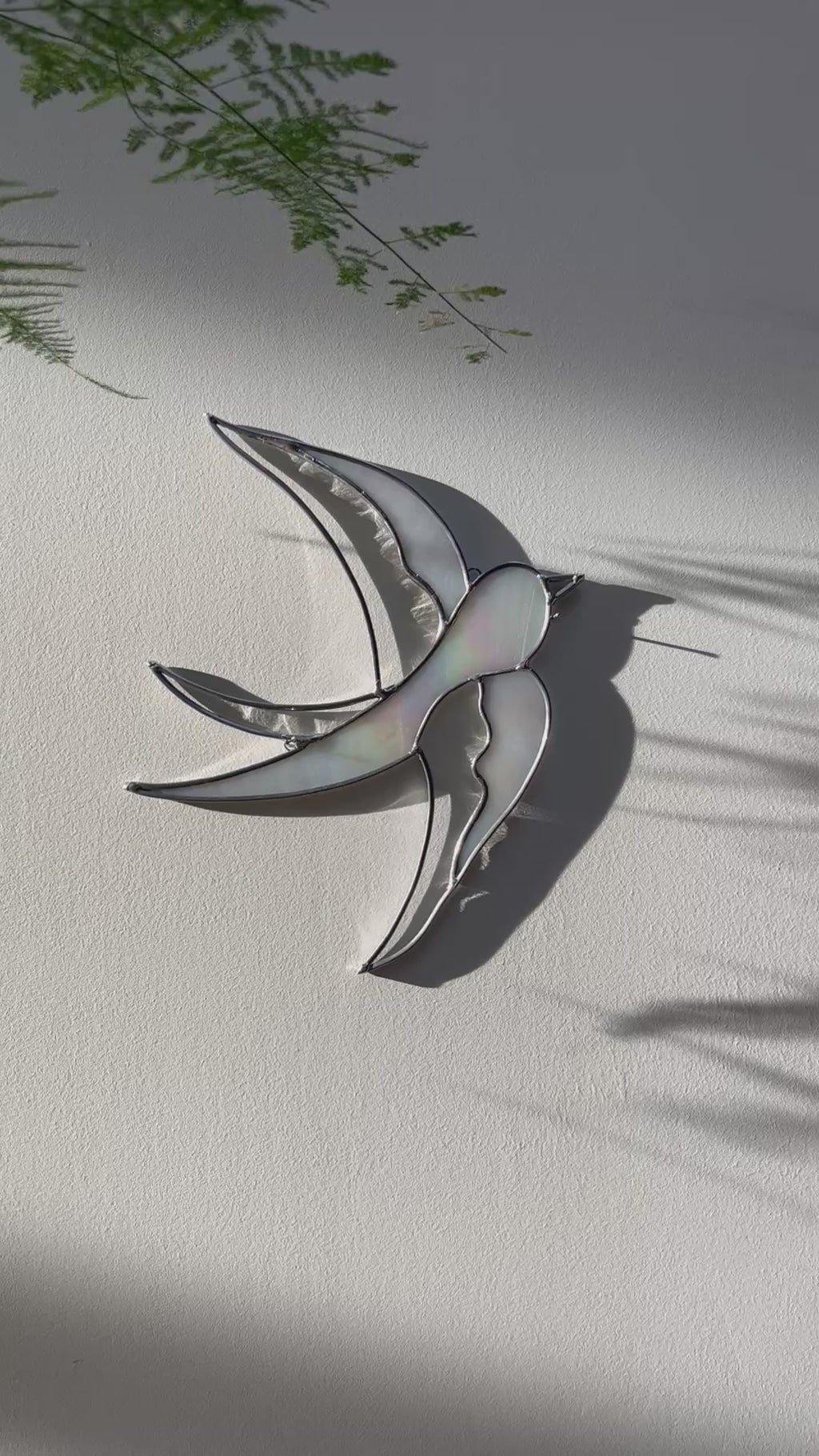SWALLOW glass artwork