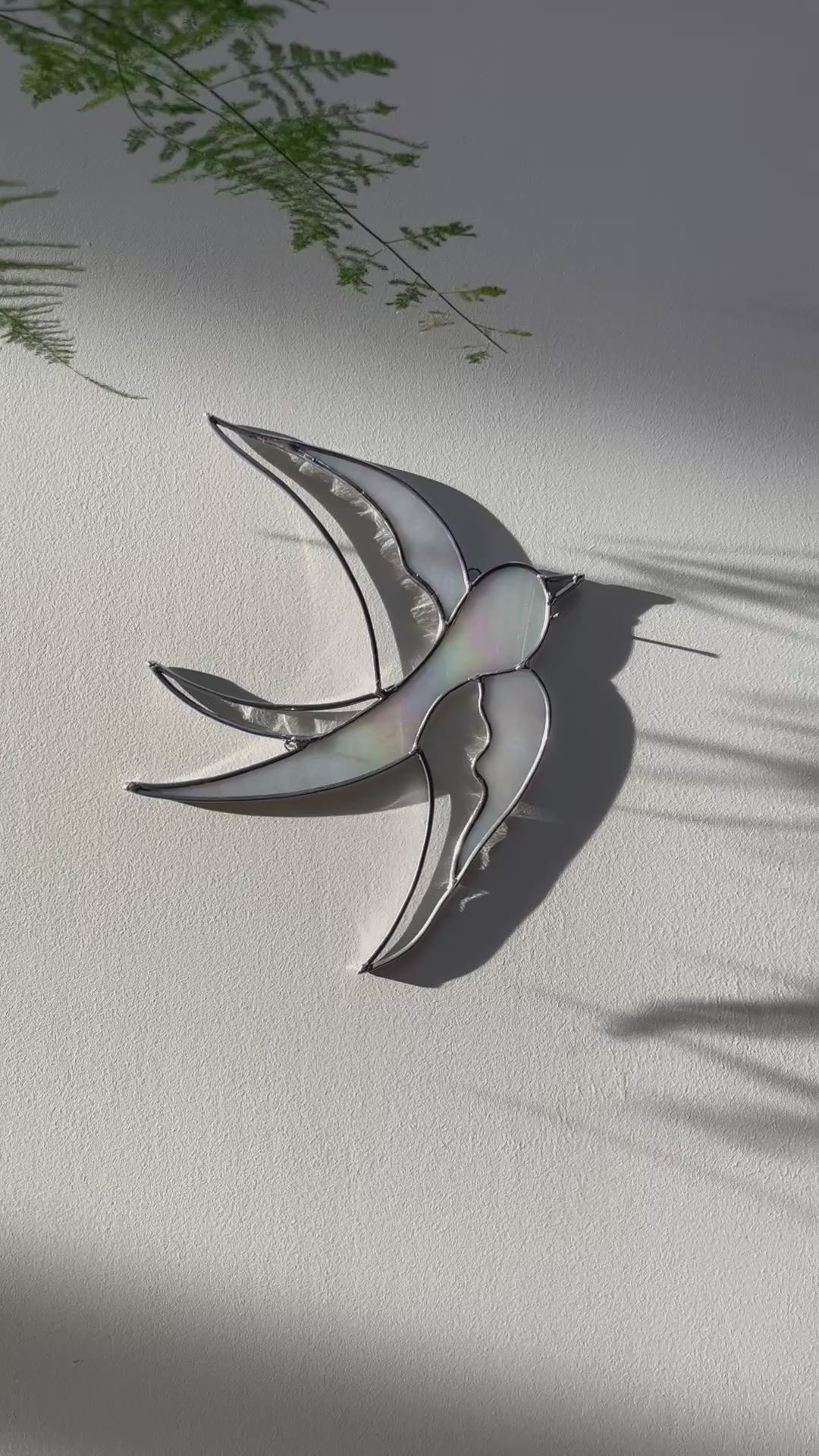 SWALLOW glass artwork
