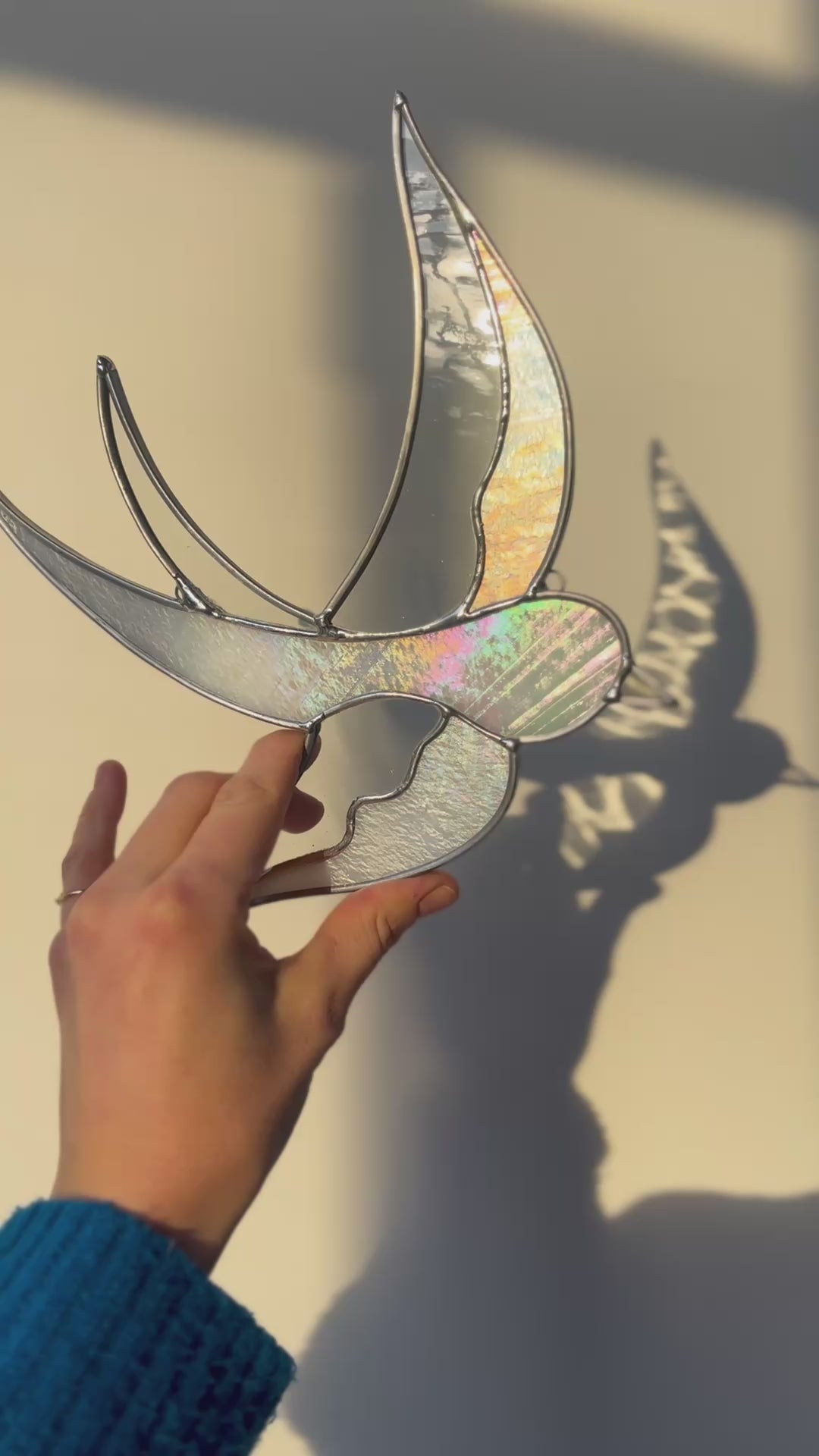 SWALLOW glass artwork