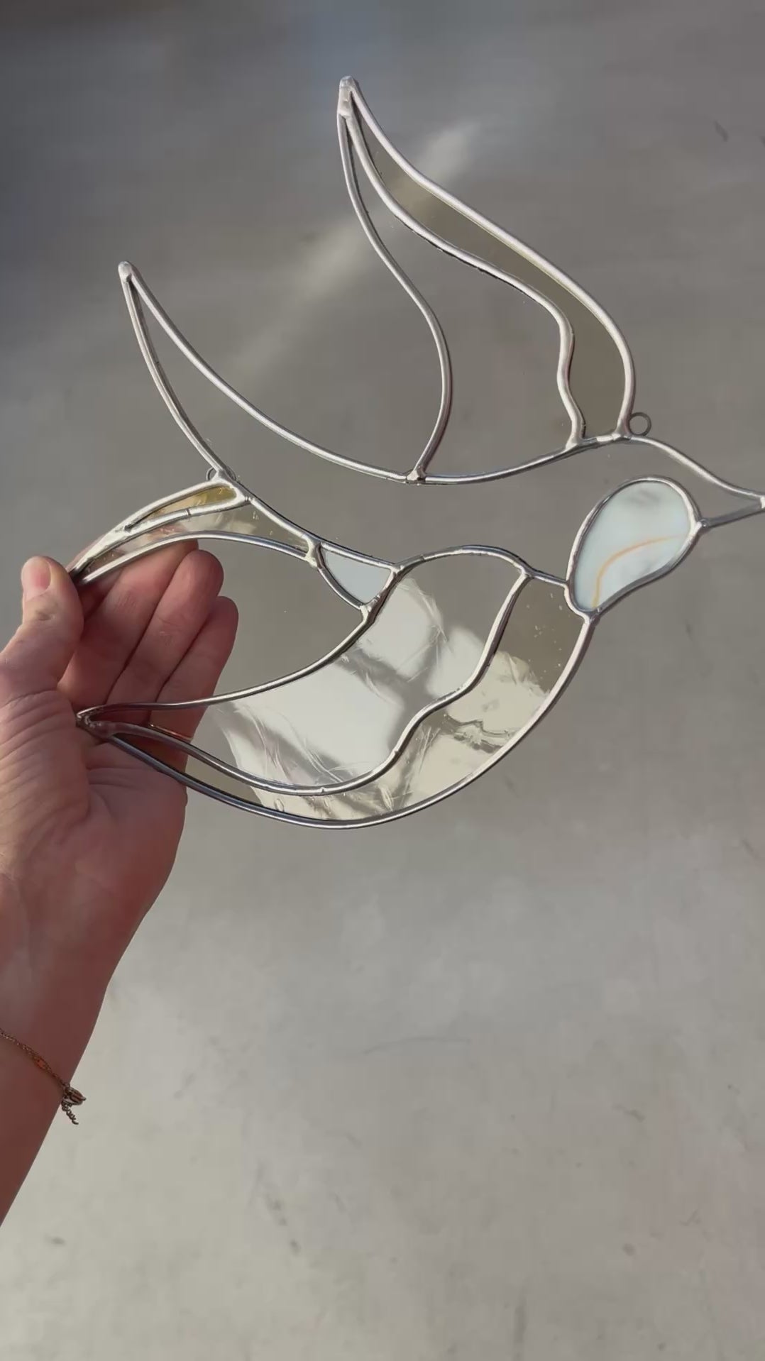 SWALLOW glass artwork