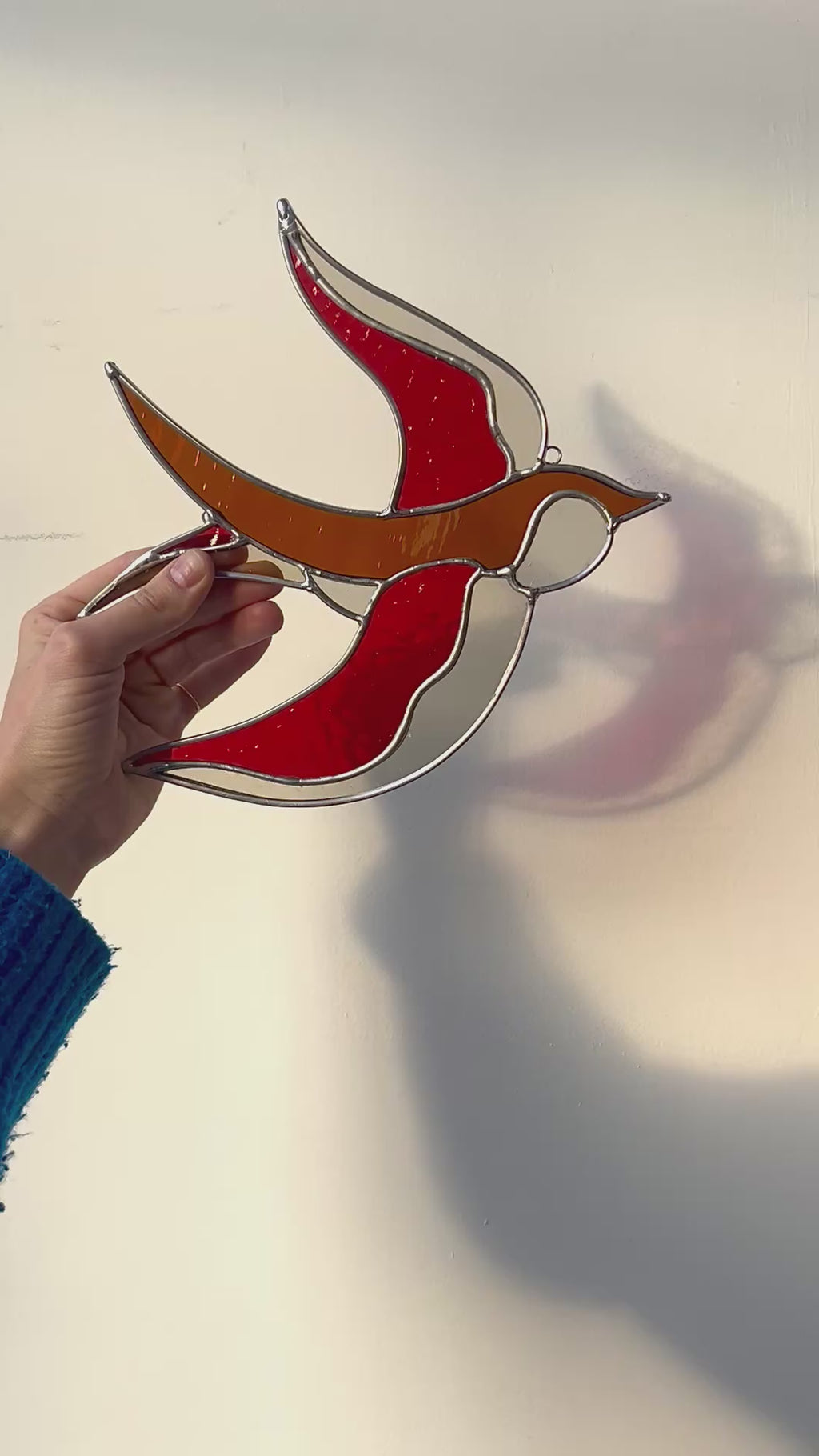 SWALLOW glass artwork